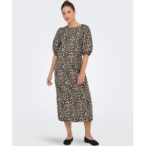 Jurk - Zwart - Geweven Stoffen - Midi-lengte - Regular Fit
