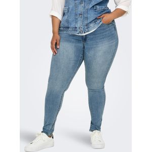ONLY CARMAKOMA - High Waist Skinny Fit Jeans - Licht Verwassen Dark Denim Look