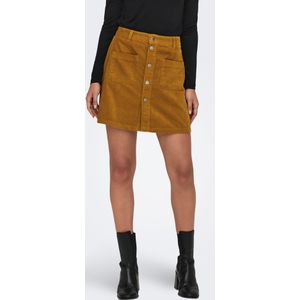 JDY - Strokenrok - Blauw - Geweven Stof - Knoopsluiting