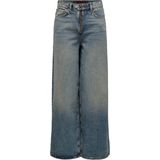 Only - Onlbaxter Mw Zip Wide Red Dnm Cro - Dames - Jeans
