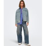 Only - Onlbaxter Mw Zip Wide Red Dnm Cro - Dames - Jeans