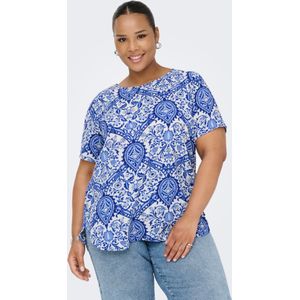 ONLY CARMAKOMA - Top - Geweven - Korte Mouwen - Boothals - Regular Fit