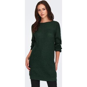 JDY - Gebreide Jurk - Groen - Katoen - Relaxed Fit