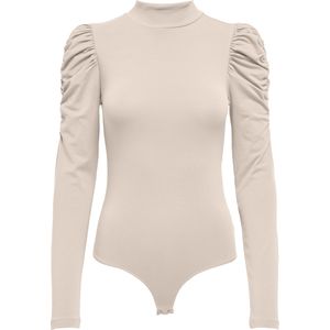 Onlzayla - Body - Hoge Hals - Lange Mouwen - Knoopsluiting - Ruche Detail