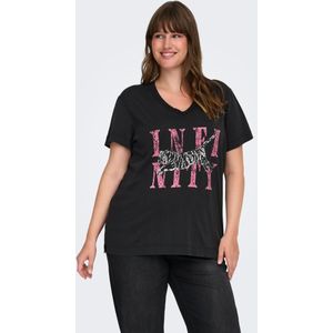 ONLY CARMAKOMA - CARMILLE LIFE V-NECK REG TEE JRS - T-shirt - Dames