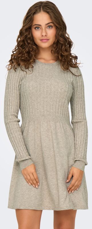 Only - Model 'FIA' - Gebreide Jurk - Viscosemix - Effen/Gestructureerd