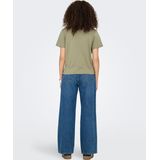 Jacqueline De Yong - T-shirt - Groen - Katoen - Korte Mouwen - Ronde Hals