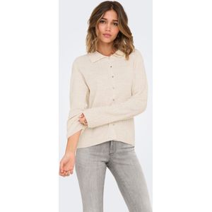 Onlthea - Vest - Polo Hals - Lange Mouwen - Knoopsluiting - Knit Fit