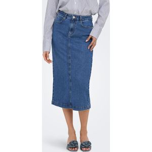 Spijkerrok - Denim - Midi-lengte - Knoop en Ritssluiting