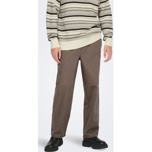 Only & Sons - ONSTIMES - Broek - Mokka - Regular Fit - Lang