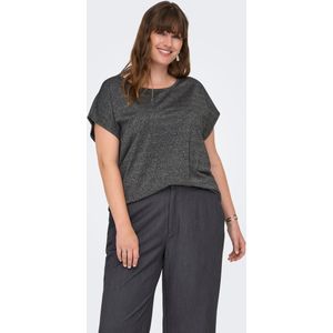 ONLY CARMAKOMA - Top - Glitterdetail - Korte Mouwen - Regular Fit