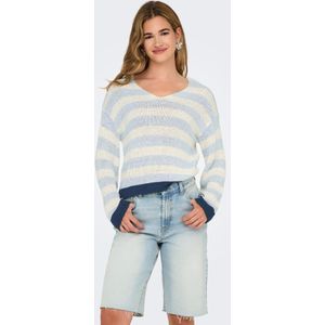 Onlgeena - Gebreide Pullover - V-Hals - 7/8 Mouwen - Regular Fit
