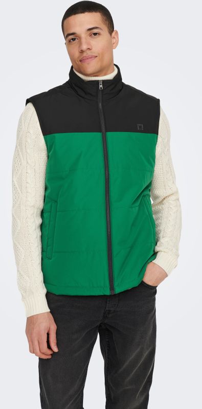 Onsmelvin - Gequilt Gilet - Hoge Hals - Lange Mouwen - Ritssluiting - Polyester Voering