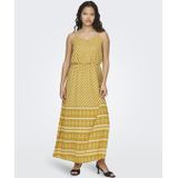 JDY - Jurk - Geel/Wit - Gestreept - Mouwloos - Maxi Lengte