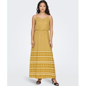 JDY - Jurk - Geel/Wit - Gestreept - Mouwloos - Maxi Lengte