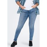ONLY CARMAKOMA - Skinny Fit Jeans - Blauw - Katoen/Polyester