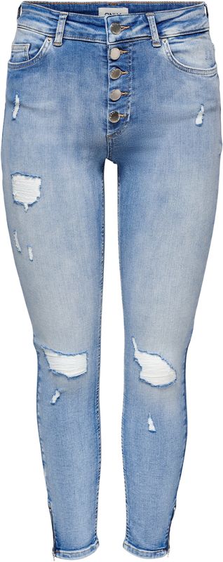 Onlbobby - Mid Waist Skinny Fit Jeans - Skinny Fit - Versleten Zoom