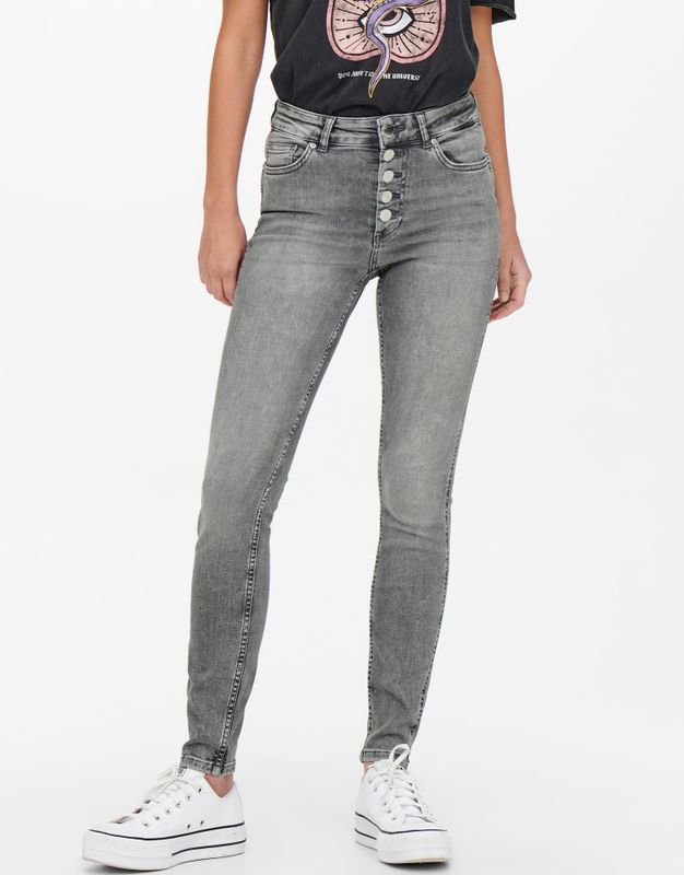 ONLY - Bobby Life - Jeans - Grey Denim - 7/8 lengte - Skinny