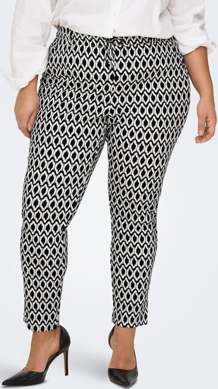 ONLY - Carmakoma - Chino - Zwart/Wit - Slimfit - Mid Waist