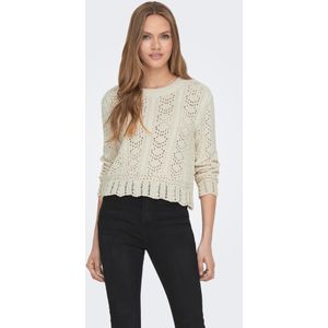 Pullover - O-hals - Lange Mouwen - Gebreid - Regular Fit - Schelp Detail