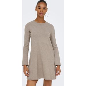 Only - ONLAMALIO LIFE LS ONECK DRESS - Midi-jurk - Fungi - Lange Mouwen
