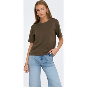 JDY - Top - Katoen - O-hals - Korte Mouwen - Regular Fit