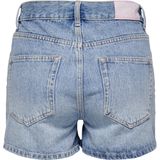 Denim Shorts - High Waist - Straight Fit - Katoen