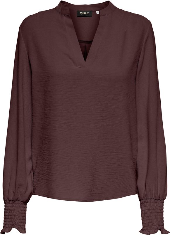 Only - Mette - Blouse - Lange Mouwen - Ronde Kraag - Regular Fit