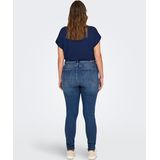 ONLY CARMAKOMA - Skinny Fit Jeans - Blauw - High Waist - Gulp met Rits