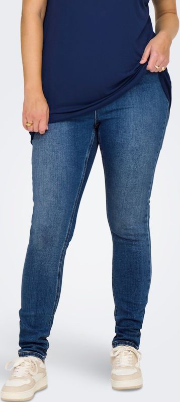 ONLY CARMAKOMA - Skinny Fit Jeans - Blauw - High Waist - Gulp met Rits