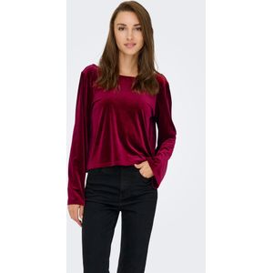 JDY - Jdyvictory - Top - Velours - Lange Mouwen - Regular Fit