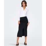 Jacqueline de Yong - Midi Rok - Blauw - Polyester/Viscose/Elastaan