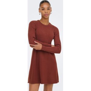Onlfia - Midi-jurk - Gebreide Jurk - O-hals - Lange Mouwen - Regular Fit