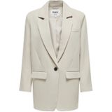 ONLY - Blazers - Crème - Normale Pasvorm - Lange Mouw