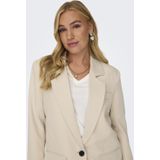 ONLY - Blazers - Crème - Normale Pasvorm - Lange Mouw