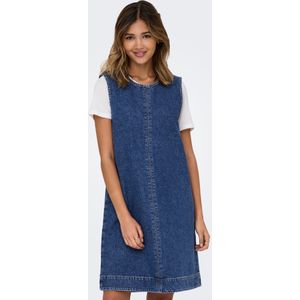 Denim Jurk - O-hals - Mouwloos - Ritssluiting - Regular Fit