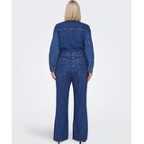 Carpoppy - Jumpsuit - Blauw - Knoopsluiting - Voorzakken - Uitlopende Pijpen