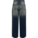 Jeans - Wijde Pasvorm - Middelhoge Taille - Knoopsluiting - Blauw