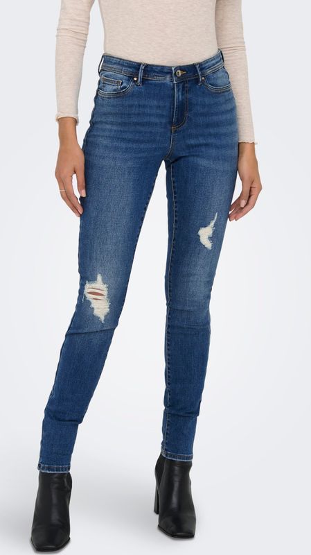 Skinny Jeans - Blauw - Katoen - Inclusief Riem