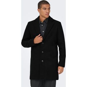 ONLY & SONS - ONSMATTHEW WOOL COAT - Lange Jas - Zwart