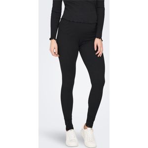 ONLY MATERNITY - Regular Fit Legging - Zwart - Katoen - Buikband voor Comfort