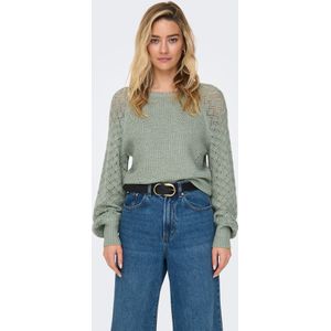 Gebreide Trui - Effen - Knitwear - Ronde Hals - Lange Mouw