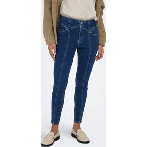 Onlblush - High Waist Skinny Fit Jeans - Licht Verwassen Dark Denim Look