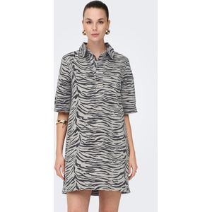 Onlgry - Denim Jurk - Korte Mouwen - V-Hals - Relaxed Fit