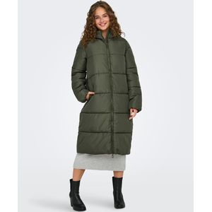 Onlabbie - Puffer Jas - Winddicht - Met Capuchon - Lange Mouwen - Lang