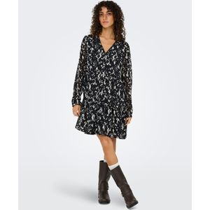 Onlstar - Korte Jurk - V-Hals - Lange Mouwen - Regular Fit
