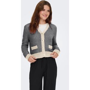Only - Onlmaggie Life - Vest - Grijs - V-hals