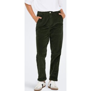 ONLY - ONLFLORA - Capri Broek - Donkergroen - Corduroy - 7/8 Lengte