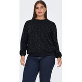 Carglobe - ONLY CARMAKOMA - Sweatshirt - Zwart - Regular Fit