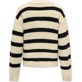 KIDS ONLY - KOGJUSTY L/S STRIPE PULLOVER - Gebreide Trui - Eggnog - Lange Mouwen